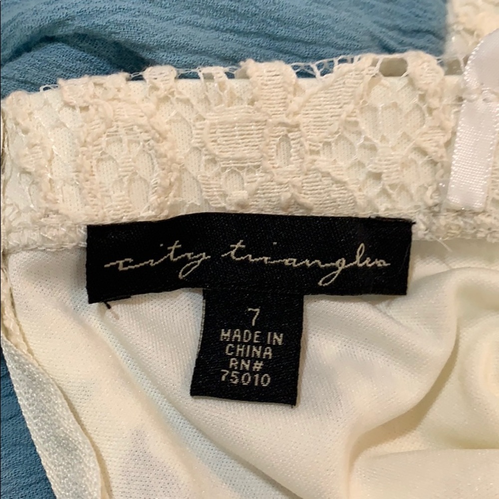 City Triangles Strapless Lace Top Belted Dress - Picture 8 of 8